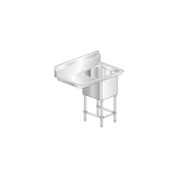 Aero Aero Manufacturing Company One Bowl Aerospec SS NSF Sink w/ 36W Left Drainboard 2F1-2020-36L - main
